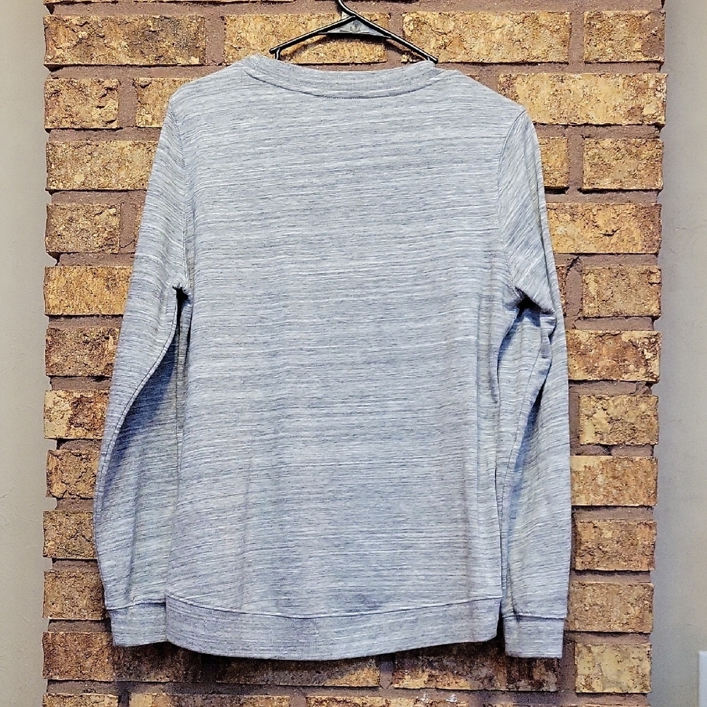 GAP Women's Light Gray Pullover Sweatshirt with Black Sparkly Logo Size Large - Picture 9 of 11